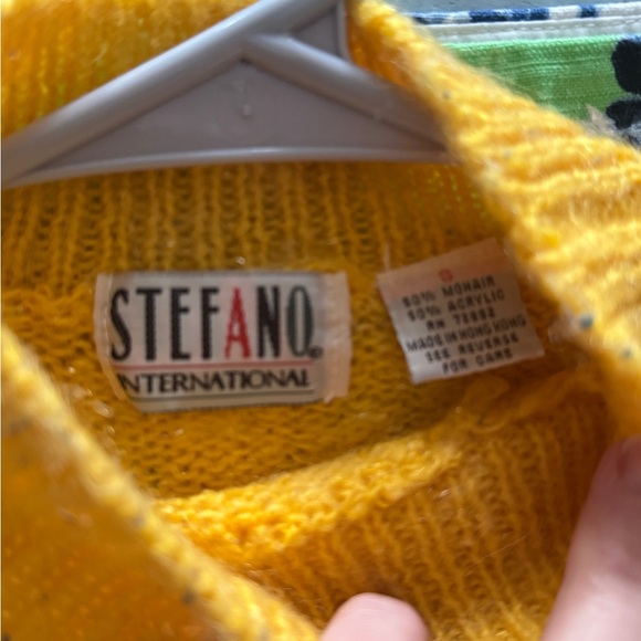 STEFANO INTERNATIONAL | Vintage Retro 80s 90s cropped sweater Sz Small - Picture 4 of 5